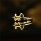18K Gold-Plated Cute Dog Shape Ring, European & American Style Women’s Copper Ring