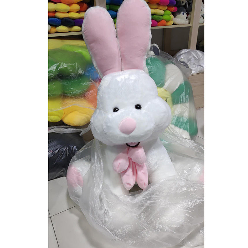 Long-Eared Bunny Plush Toy, Soft Stuffed Rabbit Doll with PP Cotton Filling