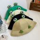 Summer Style: Cute Cartoon Frog Female Fisherman Hat for Sun Protection.