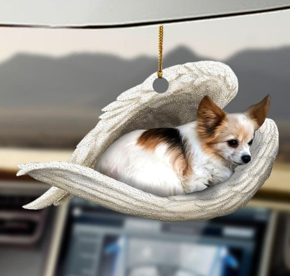 Sleeping Dog Angel Car Pendant, Acrylic Hanging Ornament for Cars, Doors & Home Decor