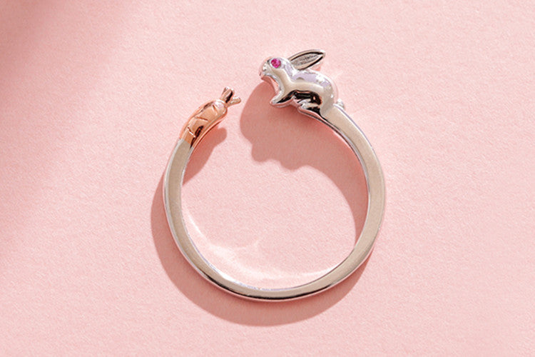 Fashion Cute Bunny Ring, Women’s Copper Animal/Zodiac Rabbit Ring