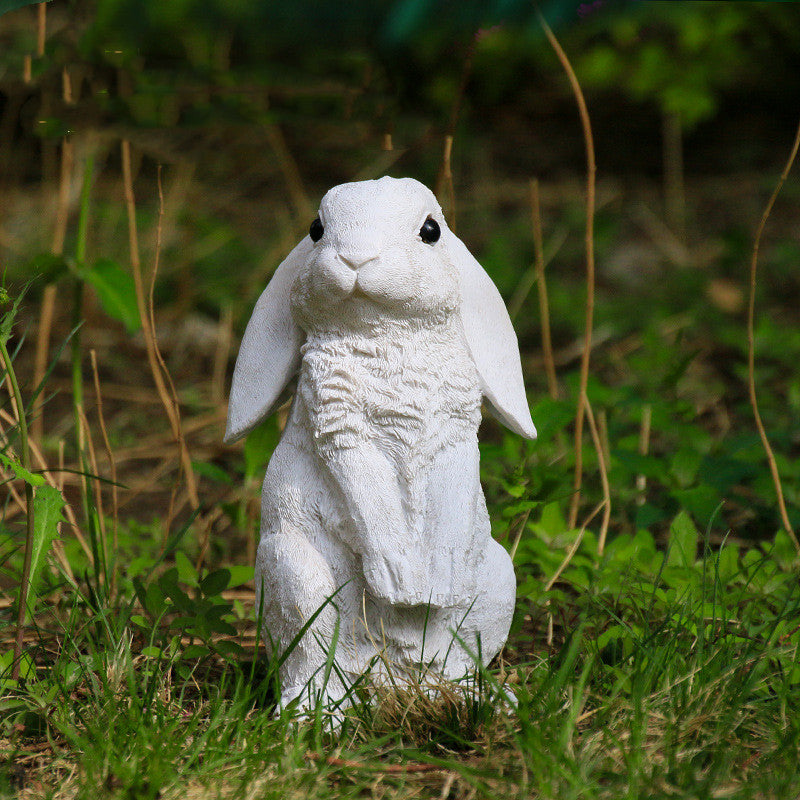 Simulation Bunny Garden Decoration, Outdoor Resin Rabbit Ornaments