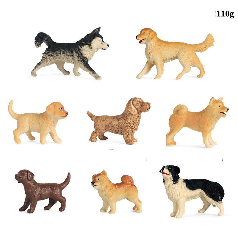 Realistic Plastic Dog Model Toy, Large Cognitive Animal Figures for Kids & Collectors
