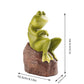 Garden Outdoor Courtyard Simulation Frog Ornament – Pastoral Resin Sitting Frog Décor
