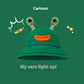 Seasonal Style: Cute Cartoon Fisherman Hat with Frog and Monster Designs (Tie-Dyed).