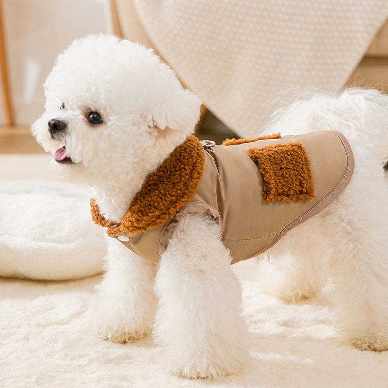 Dog Puppy Clothes, Korean Style Coffee Sweater for Small Dogs & Cats | Autumn & Winter Pet Coat