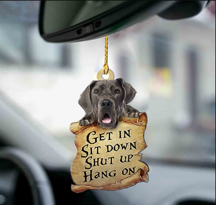Sleeping Dog Angel Car Pendant, Cute Acrylic Hanging Ornament for Cars, Doors & Home Decor