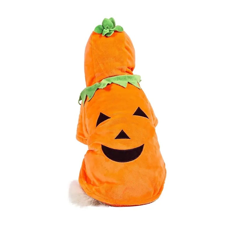 Dog Hoodie, Cute Funny Halloween Pumpkin Cosplay Costume | Warm Fleece Puppy Clothes