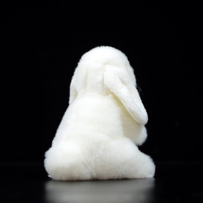 Love Lop-Eared Rabbit Doll, Soft White Bunny Plush Toy (19cm)