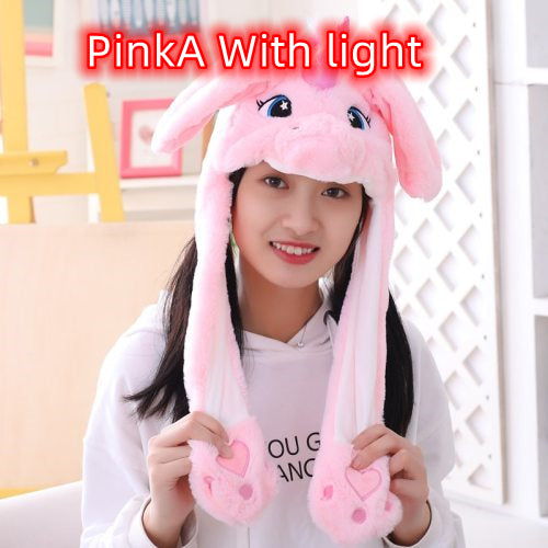 Luminous Bunny Hat, Cute Rabbit Hat With Moving Ears & Light-Up Design