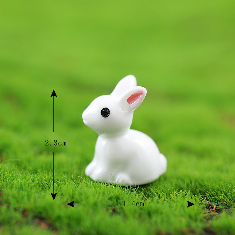 Mini Small-Ears Bunny, Moss Micro Landscape Resin Craft Ornament
