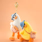 Creative Waibo Duck Plush Keychain – Cute Tilt-Head Duck Pendant (Yellow & White)