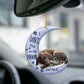Sleeping Angel Dog Car Pendant, Acrylic Hanging Ornament for Cars, Doors & Home Displays