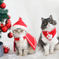 Winter Christmas Dog Scarf & Hat Set, Festive Pet Bib, Cloak & Accessories for Cats & Dogs