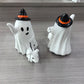Halloween Little Ghost Dog Ornament, Modern Resin Walking Dog Decoration