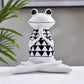 Zen Balance: Yoga Frog Meditation Animal Resin Statue for Thoughtful Home and Office Decor.