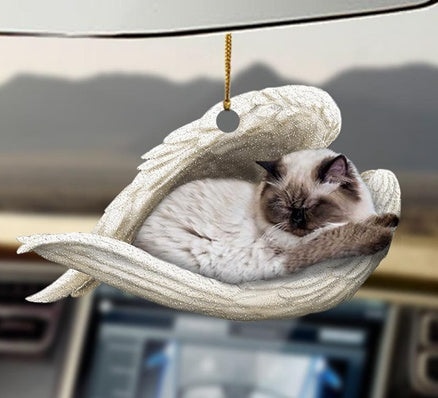 Sleeping Dog Angel Car Pendant, Acrylic Hanging Ornament for Cars, Doors & Home Decor