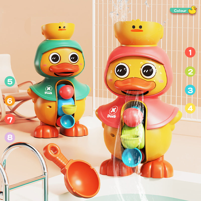 Cute Duck Rotating Water Wheel Baby Bath Toy – ABS Infant Water Play Toy