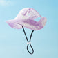 Adjustable Pet Sun Hat with Ear Holes, Tie-Dye Cap for Small & Medium Dogs & Cats