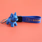 Cartoon Puppy Keychain with Hand Strap, Cute Resin & PU Leather Dog Pendant