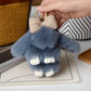 Cartoon Plush Bunny Keychain, Cute 13cm Rabbit Pendant with Bowknot