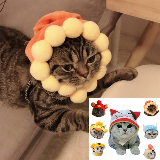 Funny Pet Dog & Cat Costume, Warm Hat Photo Prop Headwear