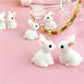 Mini Resin Bunny Ornaments, Cute Micro Landscape & Succulent Garden Decor (50 pcs)