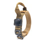 Tactical Waterproof Positioning Ring Dog Collar, Heavy-Duty Polyester Outdoor Pet Collar