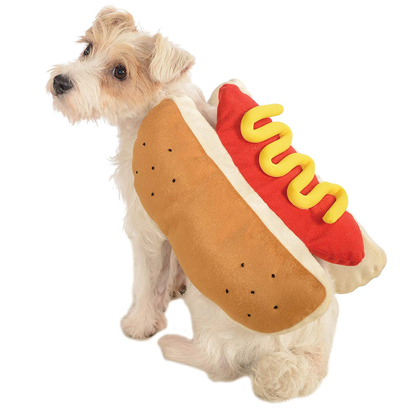 Funny Halloween Costumes for Dogs, Hot Dog Design Pet Outfit for Cats & Puppies