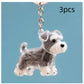 Dog Fur Storage Cute Pendant Keychain Bag Charm