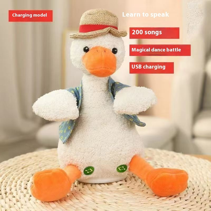 Talking Duck Plush Toy – Repeat Reading Smart Duck Doll (Rechargeable)