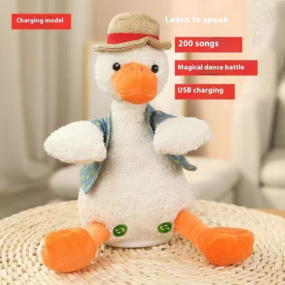 Talking Duck Plush Toy – Repeat Reading Smart Duck Doll (Rechargeable)