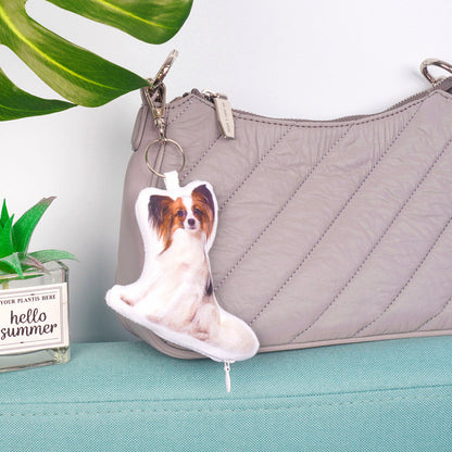 Cat & Dog Custom Photo Pet Keychain, Personalized Double/Single-Sided Print Charm