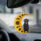 Sleeping Angel Dog Car Pendant, Acrylic Hanging Ornament for Cars, Doors & Home Display