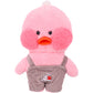 30cm Plush Yellow Duck Doll Clothes – Hyaluronic Acid Duck Suspender Overalls (Clothes Only)