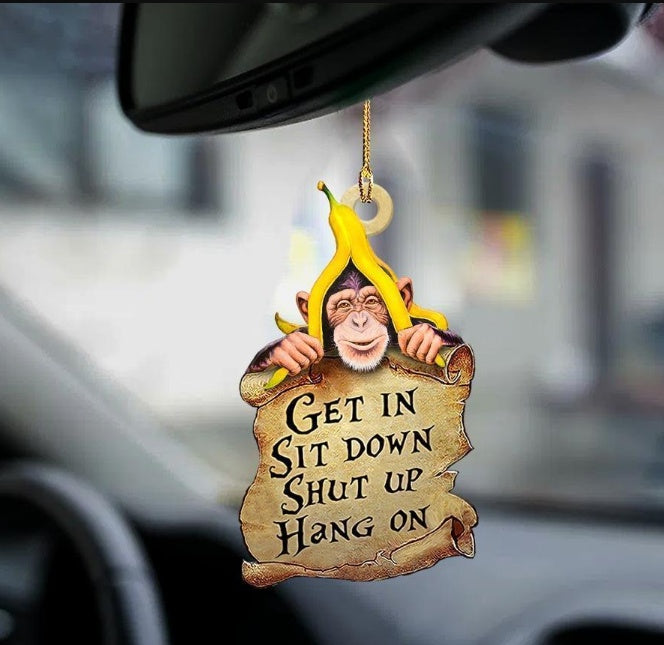 Sleeping Dog Angel Car Pendant, Acrylic Hanging Ornament for Cars, Doors & Home Decor