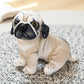 Simulated Dog Doll Plush Toy, Short Plush Animal Figure (20cm, Pug/Bulldog/Chihuahua/Dalmatian)