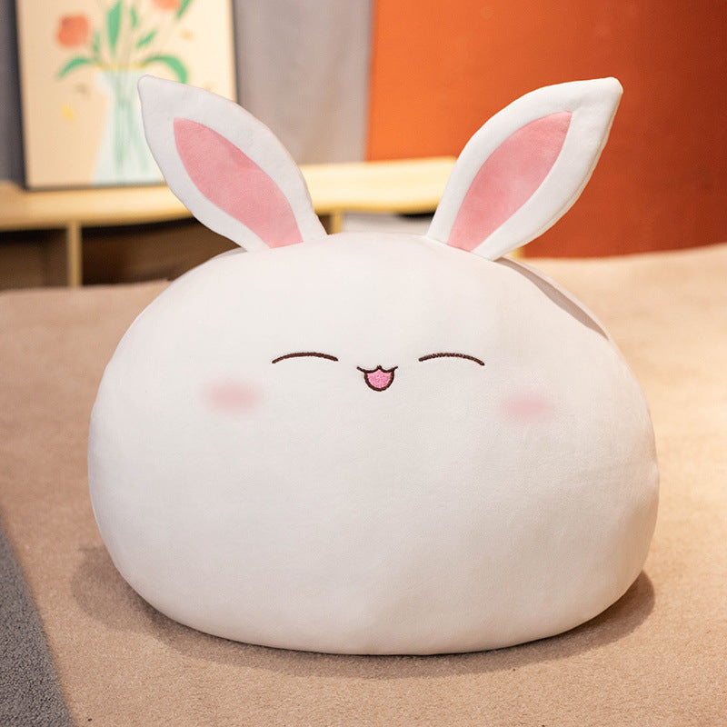 New Soft Cute Bunny Doll Pillow, Short Plush Stuffed Rabbit Cushion (30–50cm, 3 Expressions)
