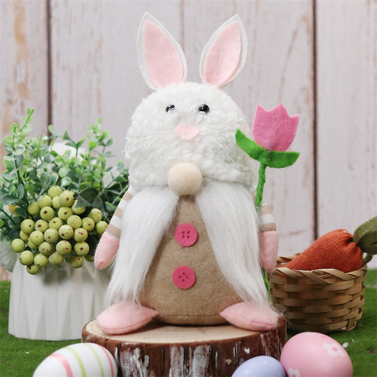 Easter Bunny Doll, Holiday Ornament Gift for Spring Decoration