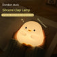 Cute Duck LED Night Lamp – Silicone USB Rechargeable Touch Sensor Light with Timer