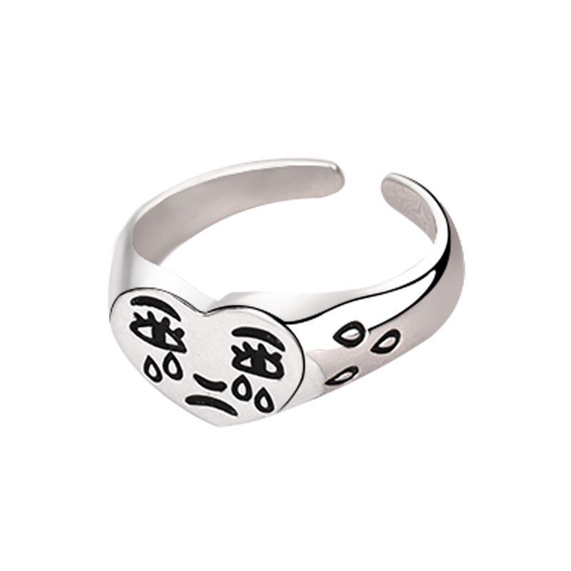 Edgy Vintage: Punk Snake and Crying Frog Animal Ring (Electroplated Alloy).
