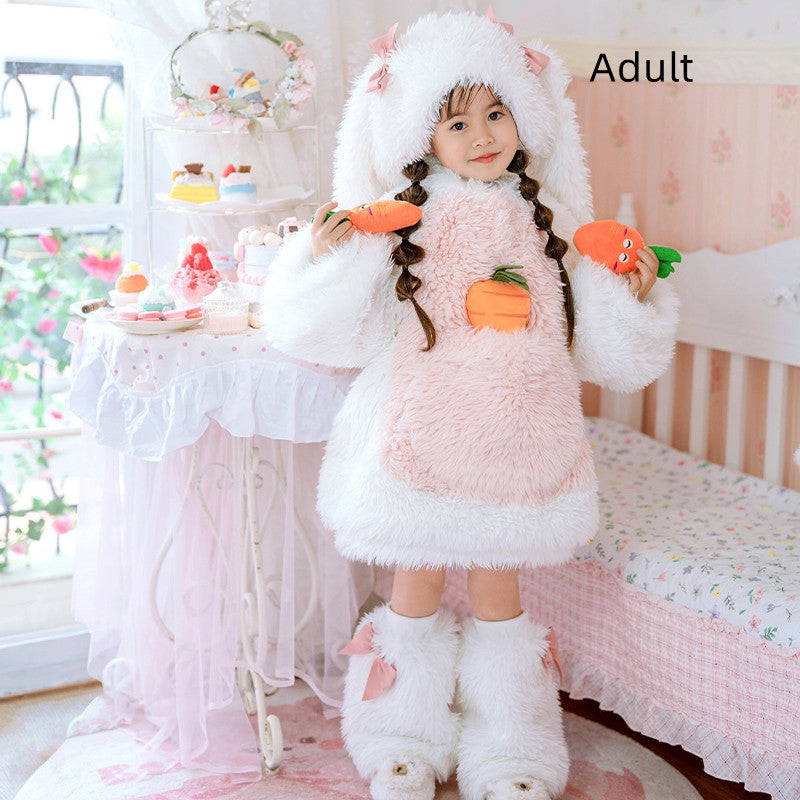 Easter Bunny Parent-Child Costume, Matching Family Jumpsuit for Easter Celebrations