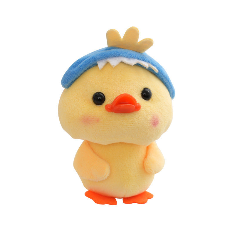 Small Duck Doll Charm – Cute Mini Plush Bag Pendant for Girls’ Schoolbags (12 cm)