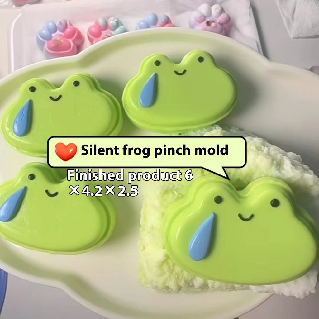 DIY Fun: Silent Frog Squeezing Toy Silicone Mold (Multi-Use Baking & Crafting).
