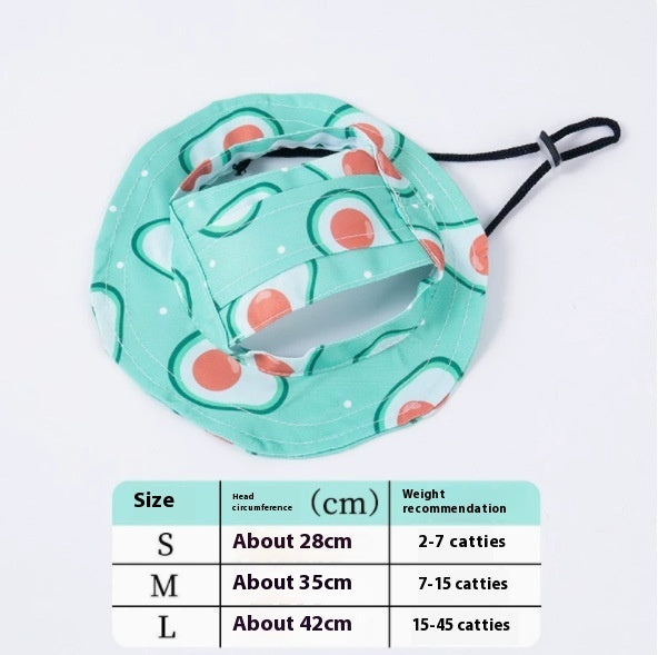 Breathable Dog Sun Hat with Ear Holes, Comfortable Outdoor Pet Cap for Summer Protection