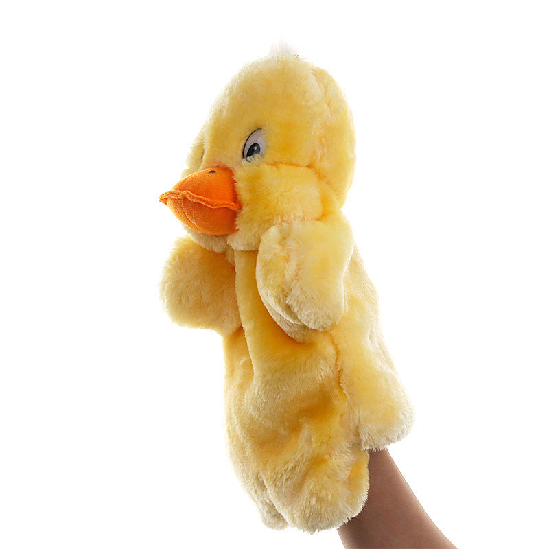 Fashion Plush Duck Hand Puppet – Soft Animal-Shaped Interactive Puppet Toy (25 cm)