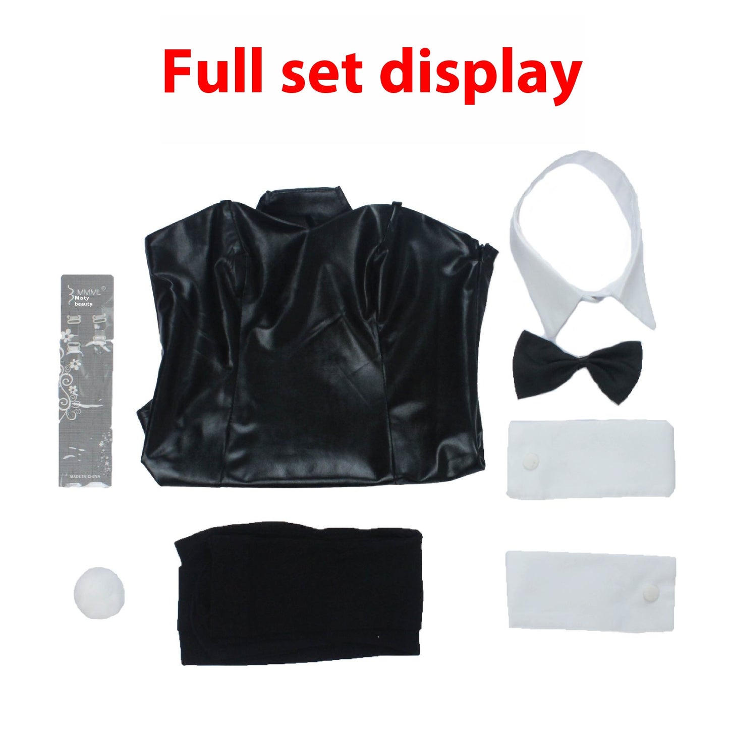 Anime Qingmai Senior Schoolmate Bunny Girl Cosplay, Black Maid Costume Set