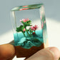 Micro Beauty: Handmade Drip Rubber Lotus Frog Stamp Micro Landscape Ornament.