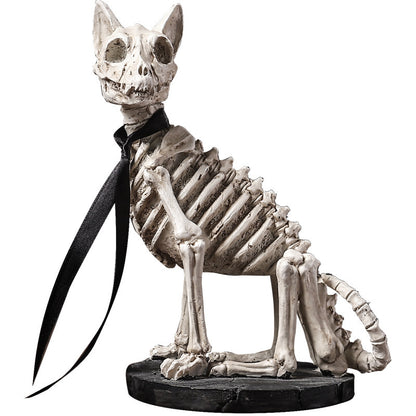 Skeleton Dog Dinosaur Fossil Ornament, Halloween Resin Decoration