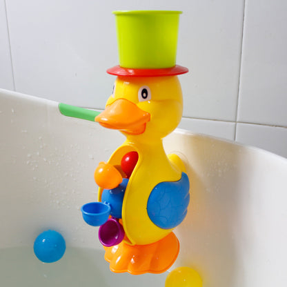 Fun in the Tub: Educational Duck Waterwheel Bath Toy for Babies.